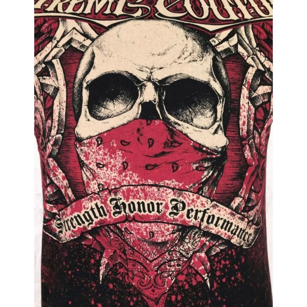 Xtreme Couture by Affliction Men's T-Shirt ORTHODOX Skull Biker - Picture 6 of 7